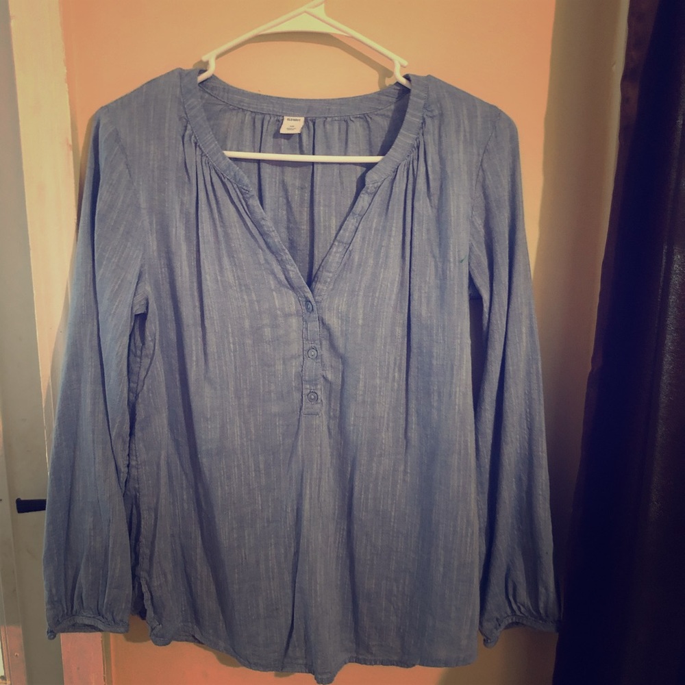 Denim color 3/4 shirt